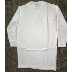 SPANX AirEssentials Dress Size S Powder White Long Sleeve Knit Shift Pockets NWT